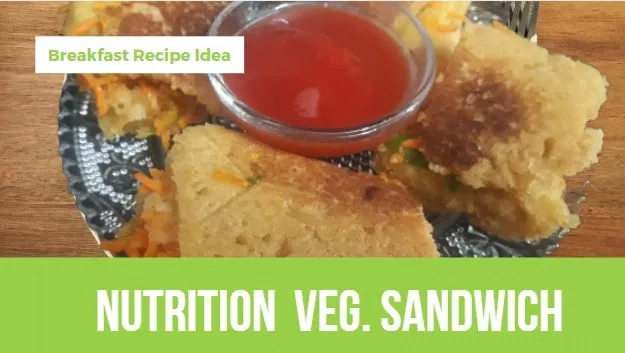 Veg Sandwich Recipe | How to make Nutritious Veg Sandwich for Kids in 5 Minutes