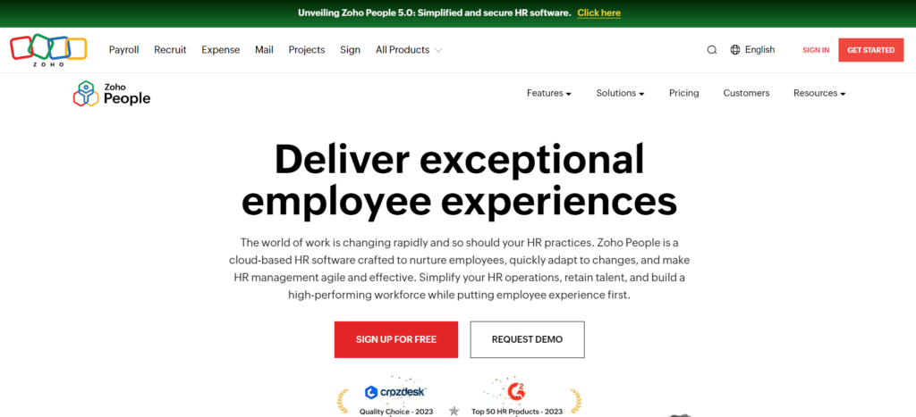 Zoho People - Best HR Software