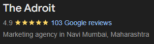The Adroit client review ratings