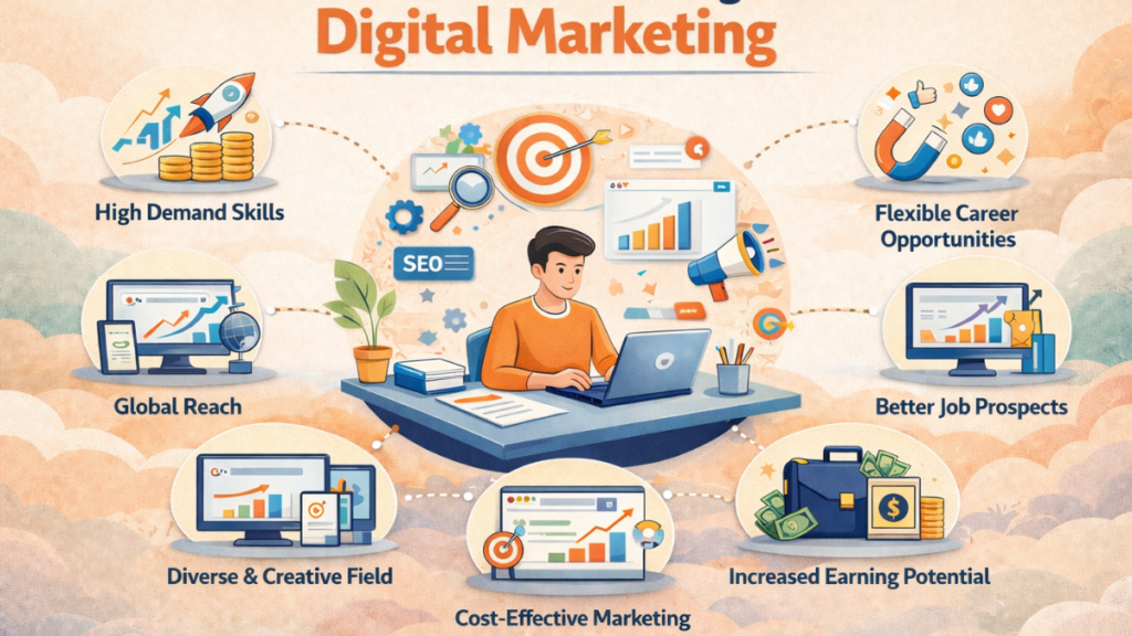 benefits of learning digital marketing